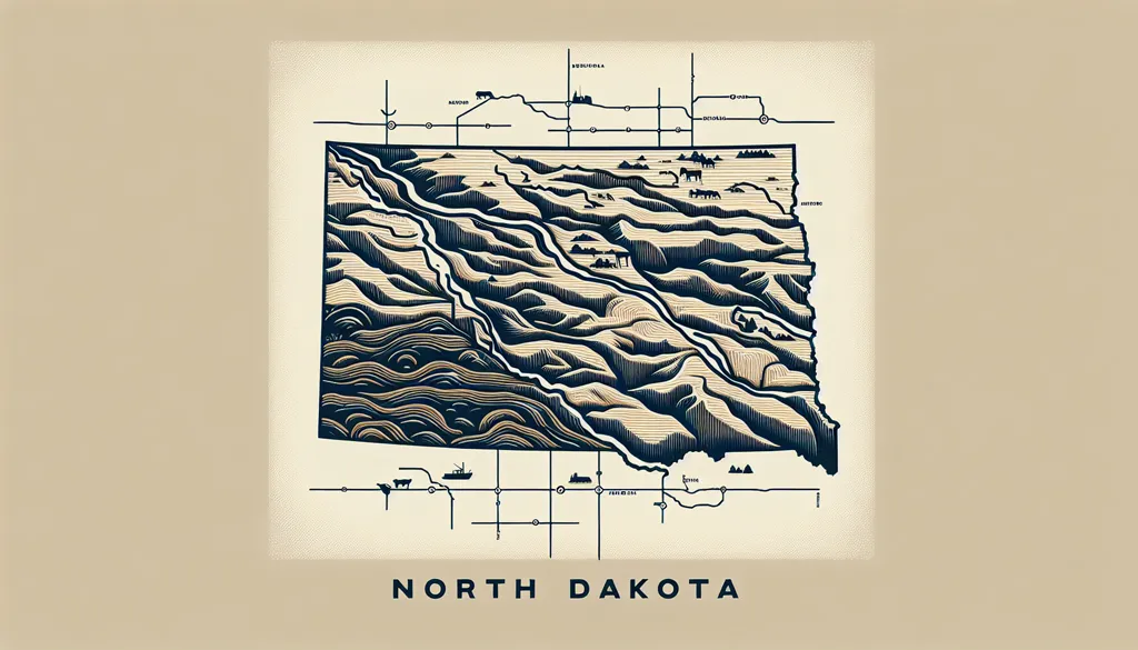 map of north dakota nicknames